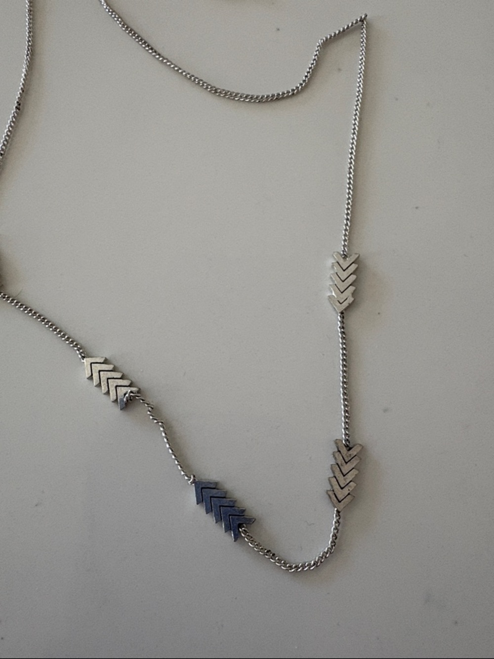 Madewell Silver Arrow Pendant Chain Necklace